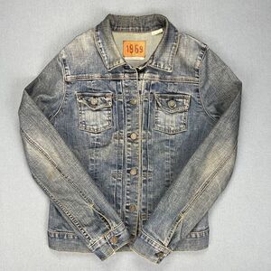 VTG Gap Jean Jacket Womens M 2002 Stretch Trucker Stretch Medium Wash Denim Y2K
